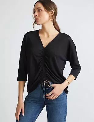 Buy KATIES - Womens Summer Tops - Black Tshirt / Tee - Elastane - Smart Casual Wear • 16.50£