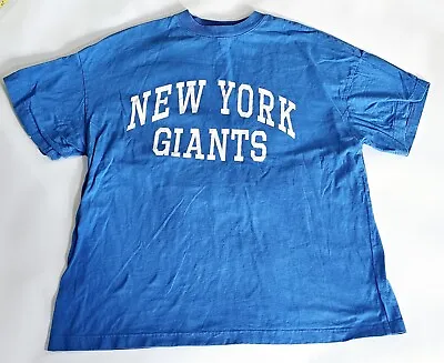 Buy H&M NFL New York Giants T-shirt Graphic Design Official Oversized Medium Blue  • 7.99£
