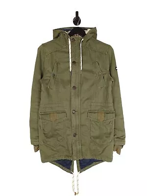 Buy Tommy Hilfiger Fishtail Parka Jacket Size Small In Green Men's Hooded Coat • 44.99£