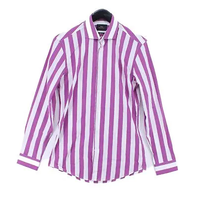 Buy Moss London Men's T-Shirt S Purple Polyester With Cotton, Elastane • 7.30£