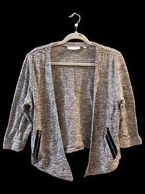 Buy Women’s New York & Company Gray Black 3/4 Sleeve Knit Cardigan Sweater US Size L • 12.55£