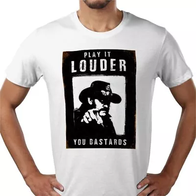 Buy Lemmy Motorhead Retro Play It Louder Bastards Poster Art Print T-shirt Tee • 19.99£