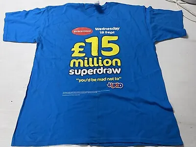 Buy Vintage The National Lottery T Shirt - In Blue, Size XL • 4.99£