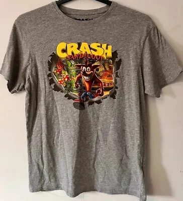 Buy Gildan Crash Bandicoot Gaming Mens M Grey Graphic Print Tshirt Top • 16.99£