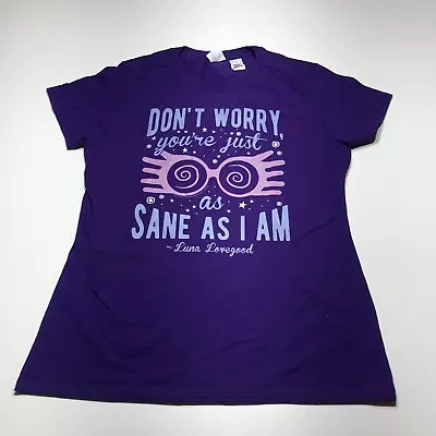 Buy NWT Luna Lovegood Purple Harry Potter Short Sleeve T-Shirt Womens Size Medium • 12.48£