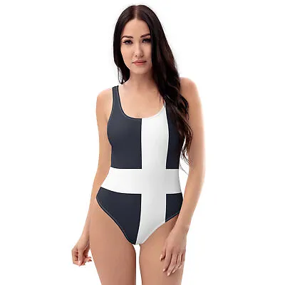 Buy Chic Indigo Allure: Asymmetry Bliss Womens One-Piece Swimsuit • 47.29£