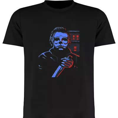 Buy Michael Myers Outside Halloween  Horror Black  T-Shirt • 12.99£