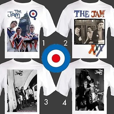 Buy THE JAM - T-shirt. Paul Weller 1970s/80s. Post-punk, Proto Britpop. Mod. • 19.78£
