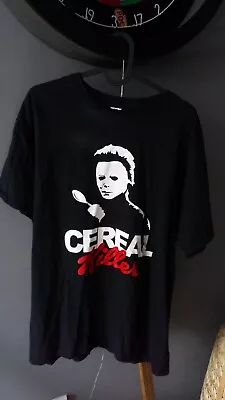 Buy Michael Myers Horror Graphic Printed Black Tshirt Halloween Funny Goth Size L • 9.99£