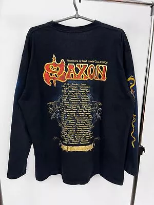 Buy SAXON T-Shirt Long Sleeve Vintage Tour 2009 Size XL • 66.94£