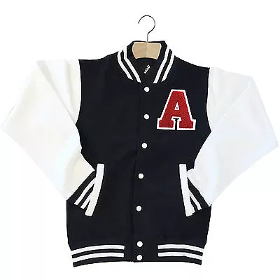 Buy Varsity Baseball Jacket Unisex Personalised With Genuine Us College Letter A • 39.95£