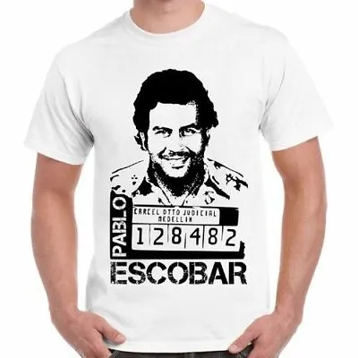 Buy Pablo Escobar T-SHIRT POLICE Mugshot Colombia Narcos Cocaine Cartel Retro TEE • 6.99£