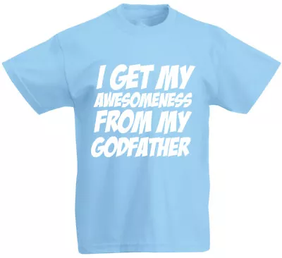 Buy Awesomeness Godfather T-Shirt, Christening Birthday Gifts For Godson Goddaughter • 8.99£
