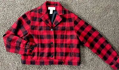 Buy Talbots Women's Red And Black Checked Jacket 14 • 25.51£