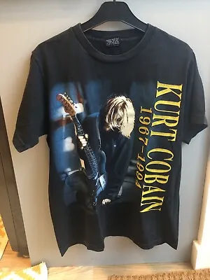 Buy Vintage Nirvana Kurt Cobain T Shirt - Black M Grunge Rock Heavy Metal • 39.90£