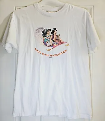 Buy Ladies Disney Aladdin 2 Disc Special Edition Promo Dvd White Tshirt Size Large • 40£