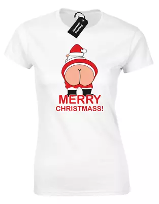 Buy Merry Christmass Ladies Womens T-shirt Funny Xmas Fun Rude Top Jumper Santa • 7.99£