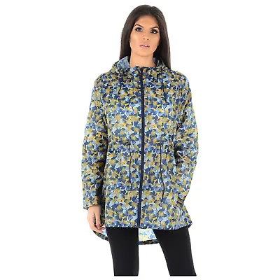 Buy Ladies Rain Mac Women Raincoat Fishtail Kagool Parka Festival Hooded Jacket Coat • 13.99£