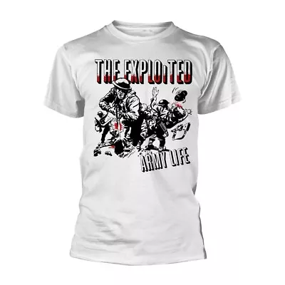 Buy The Exploited - Army Life (White) (NEW MENS T-SHIRT ) • 17.20£