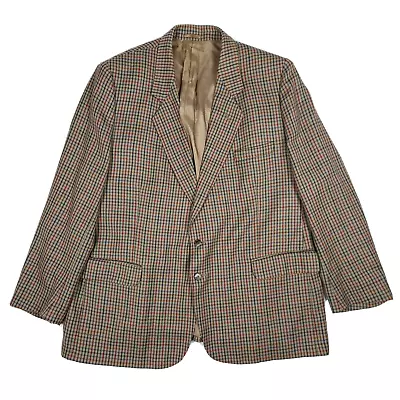 Buy Robert Bunney Of Grassington 50R Blazer Men's Colourful Check Herringbone Wool • 17.99£