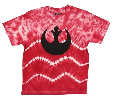 Buy Star Wars Boys Rebel Alliance Symbol Tie Dye Red White Black T-Shirt Kids • 11.17£