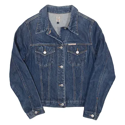 Buy Vintage PIT STOP Denim Jacket Blue 90s Womens L • 26.99£