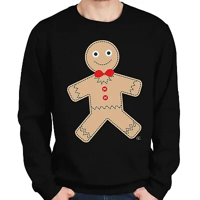 Buy 1Tee Mens Christmas Gingerbread Man Sweatshirt Jumper • 19.99£