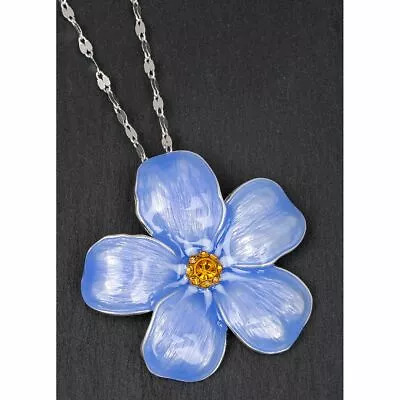 Buy Equilibrium Silver Plated Forget Me Not Pendant • 12.99£