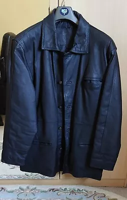 Buy Mens Union River Black Leather Jacket Size Medium • 20£