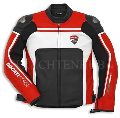 Buy DUCATI Motorcycle Leather Racing Jacket For Men And Women. • 139.99£