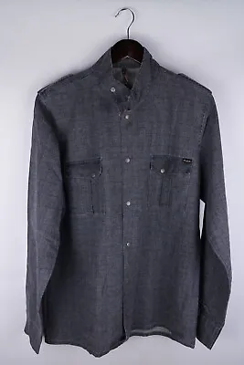 Buy Nudie Jeans & Co Men Jacket Lightweight Casual Grey Cotton Check Size L • 43.14£