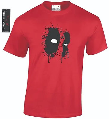 Buy Deadpool Inspired T Shirt Graffiti Face Superhero Marvel Top Tee • 7.99£