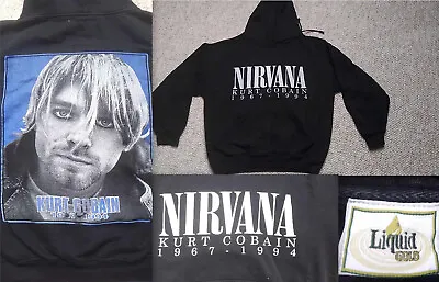 Buy Vintage Nirvana Hoodie End 90S - Kurt Cobain  L - VG+  Shirt  FREE SHIPPING • 70£