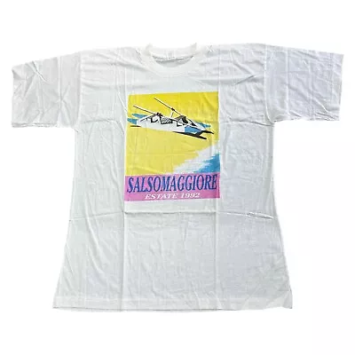 Buy Vintage Single Stitch T-Shirt 90s Graphic Print 1992 White Mens 2XL • 24.99£