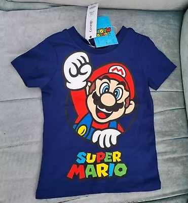 Buy Navy Super Mario T Shirt 12 - 18 Months • 4.99£