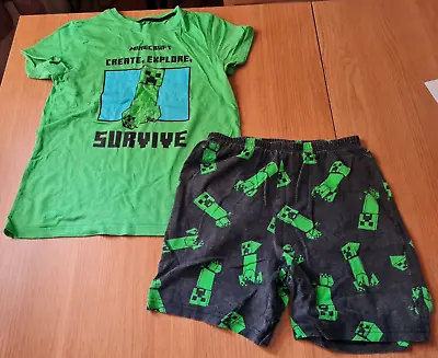 Buy Primark Minecraft Survive Summer Pyjamas - Size 10 - 11 Years • 3£
