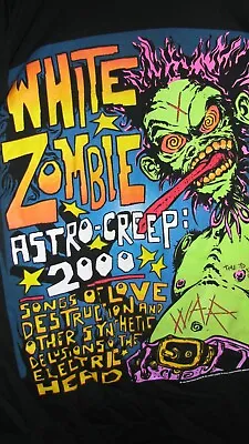 Buy WHITE ZOMBIE 1995 Astro Creep Vintage Licensed Concert Tour Shirt XL NEW RARE! • 317.32£