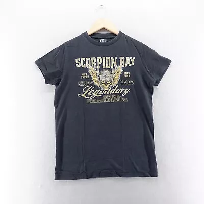 Buy Scorpion Bay Mens T Shirt Medium Black Graphic Print Short Sleeve Cotton • 6.99£