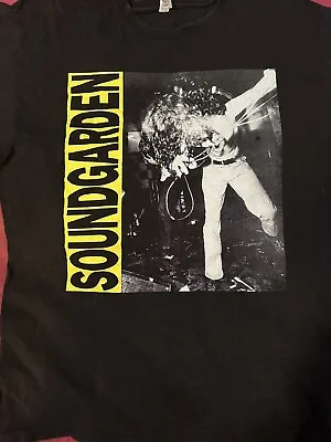 Buy Vintage Soundgarden T Shirt Size L Black Chris Cornell Grunge Band, See Photos!! • 96.42£