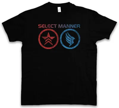 Buy SELECT MANNER T-SHIRT Symbols Jack Commander Mass Good Effect Evil Normandy Sign • 21.54£