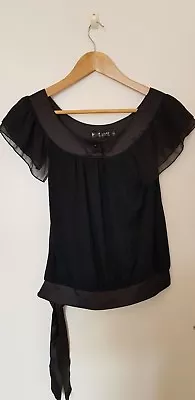 Buy Ladies Cult Clothing Satin Black Top By Punk Rock, Small,  New • 9.99£