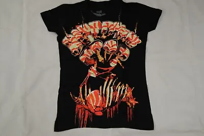 Buy Bleeding Star Clothing Gluttony Ladies Skinny T Shirt New Official Goth Emo Rock • 7.99£