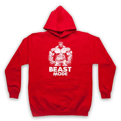 Buy Beast Mode Bodybuilding Slogan Gym Workout Muscle Unisex Adults Hoodie • 27.99£