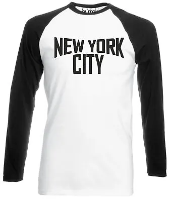 Buy New York City Men's Baseball Shirt - Long Sleeve Big Apple USA Classic NYC • 15.99£