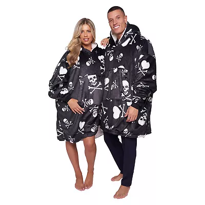 Buy Hoodie Blanket Oversized Hoodie Sherpa Fleece Giant Big Hooded Sweatshirt Adults • 19.99£
