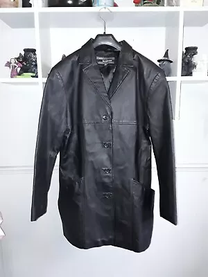 Buy WS Plussize 16 Black Leather Jacket Sexy Goth Domme Mistress • 30£