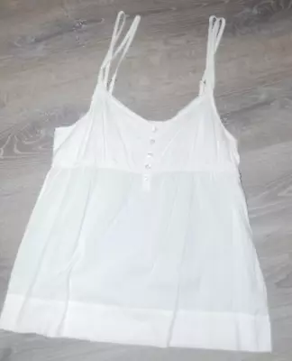 Buy Mossimo Women's White Boho Tank Top  Spaghetti Strap Camisole  Size Large • 16.06£