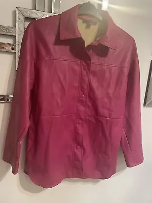 Buy Pink Leather Look Jacket By Primark Size S • 5£