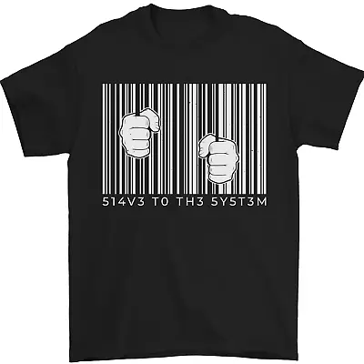 Buy Slave To The System Anti Capitalism Mens T-Shirt 100% Cotton • 12.48£