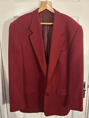 Buy Bini Poonia For Flix Red Blazer Size 48 Regular Cashmere Blend 24 Inch Pit To P • 19.99£